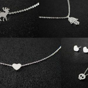 Stocking Stuffer 4 Necklaces &  1 Earrings Bundle